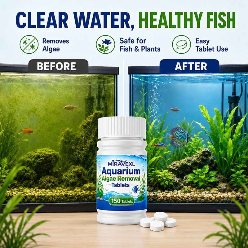 미라베엑스엘 150 수족관 조류 제거 정제, 안전한 조 - Planted Aquarium With Fish 리뷰 및 가격