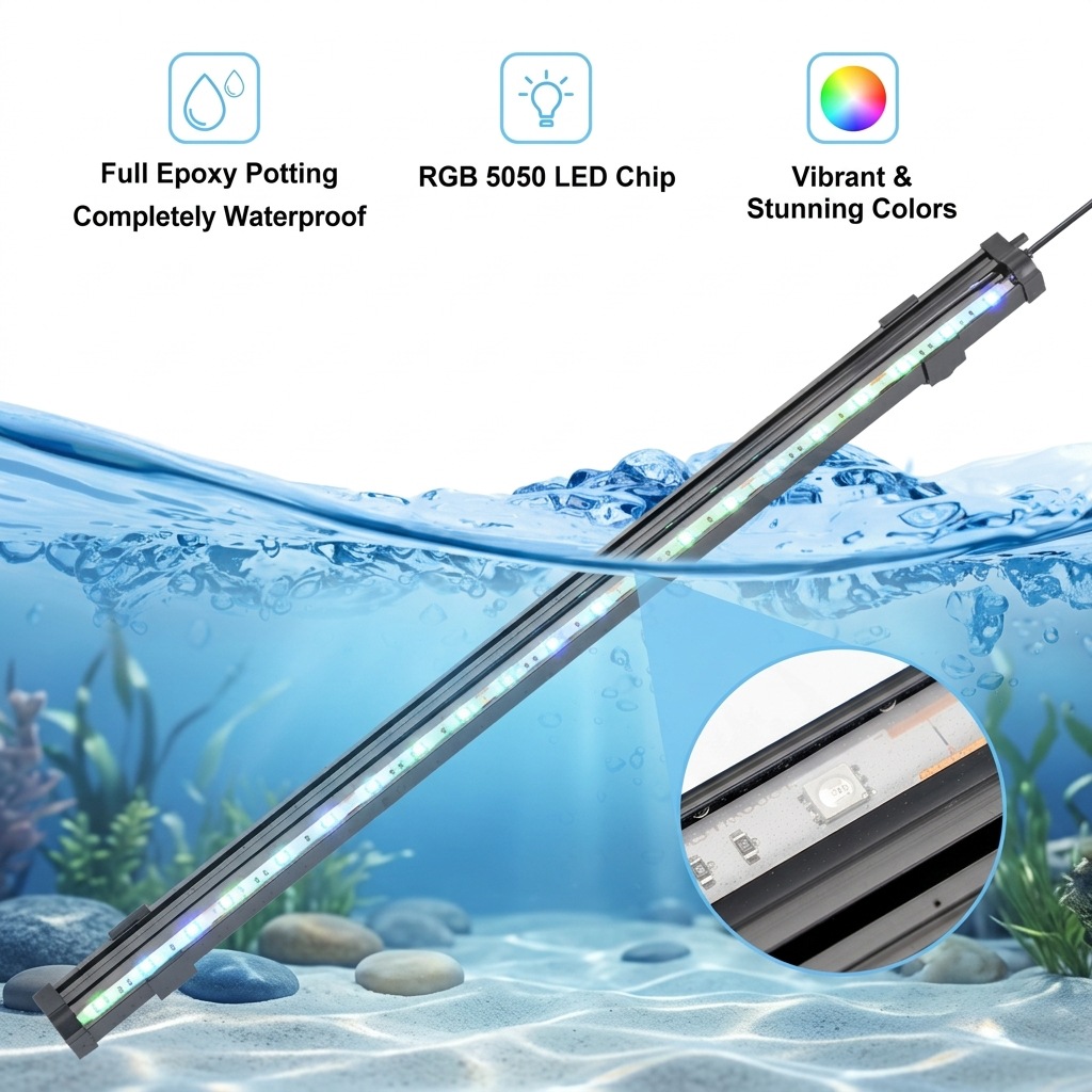 USB LED 수족관 에어 버블 라이트 자동 RGB 색 - Aquarium Lily Pipe 리뷰 및 가격
